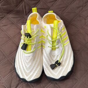 Grounded Footwear Barefoot Shoes (White w/Reflective Strip) Size 38